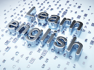 Image showing Education concept: Silver Learn English on digital background