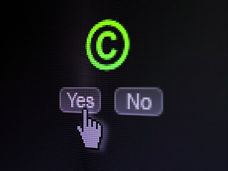 Image showing Law concept: Copyright on digital computer screen