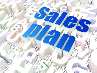 Image showing Marketing concept: Sales Plan on alphabet background