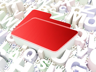 Image showing Business concept: Folder on alphabet background