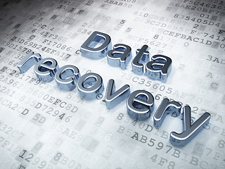 Image showing Data concept: Silver Data Recovery on digital background