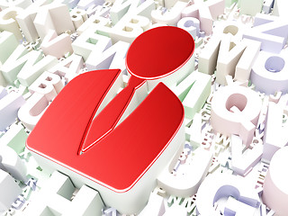 Image showing Marketing concept: Business Man on alphabet background