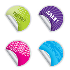 Image showing Various colorful sticker designs