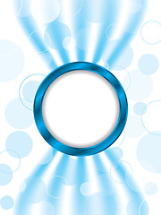 Image showing Abstract dotted background with blue ring