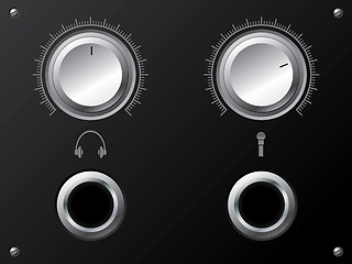 Image showing Volume knobs for headphones and or microphone