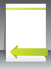 Image showing Stationary design with origami arrow