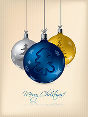 Image showing Christmas greeting card with decorations