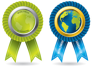 Image showing Worldwide guarantee badges 