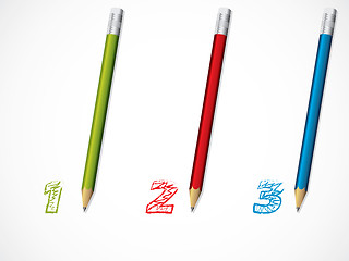 Image showing Infographic design with pencils 