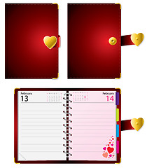 Image showing Valentine diary