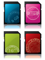Image showing Sd cards with grunge labels