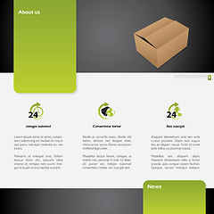 Image showing Worldwide shipping website template design