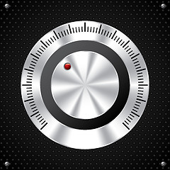 Image showing Volume knob design with red LED