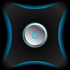 Image showing Glowing power button