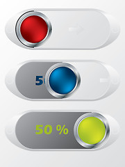 Image showing Slideable shiny buttons with hidden discounts 