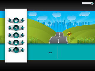 Image showing Business website template design with road picture