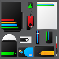 Image showing Colorful stationary set