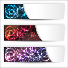 Image showing Abstract banner set with plasma effect