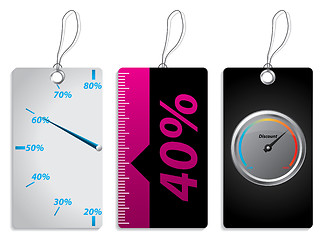 Image showing New label set with discount meter