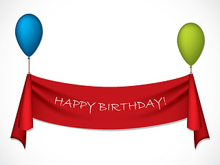 Image showing Happy birthday ribbon