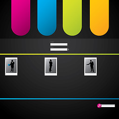 Image showing Website template design with profiles
