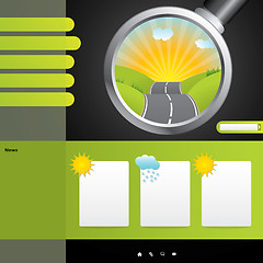 Image showing Touristic website design with weather forecast