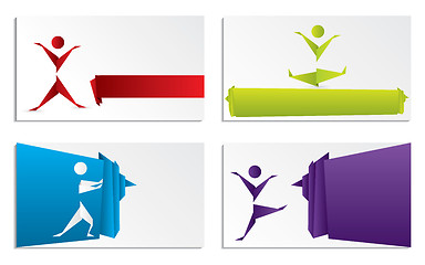 Image showing Origami business card set