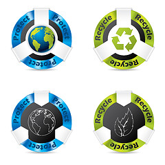 Image showing Eco badge set