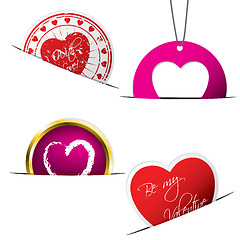 Image showing Valentine stickers and labels