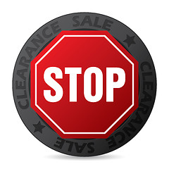 Image showing Cool badge with stop sign
