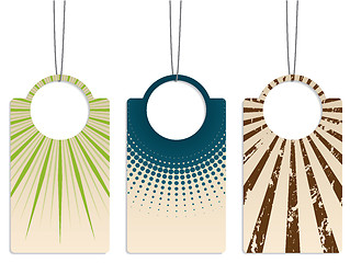 Image showing Cool retro design hanging label set