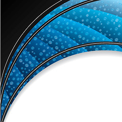 Image showing Abstract background with blue waves 