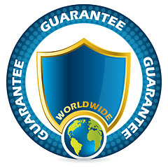 Image showing Worldwide guarantee icon design