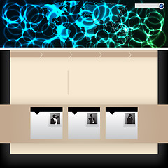 Image showing Website template design with plasma header