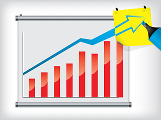 Image showing Chart on wall completed with notepaper