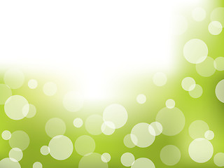 Image showing Abstract green brochure design with bubbles 