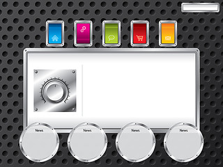 Image showing Technology web template with color buttons