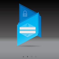 Image showing Abstract login screen with blue padlock