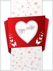 Image showing Origami valentine's day greeting