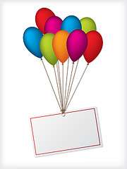 Image showing Birthday ballons with editable white label