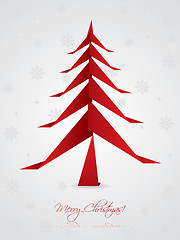 Image showing Christmas greeting design with origami tree