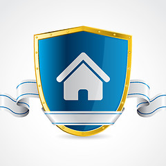 Image showing Home protection illustrated with shield