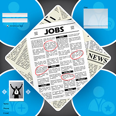 Image showing Job seeker's website template design 