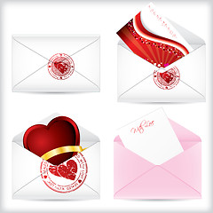 Image showing Valentine love letters
