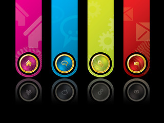 Image showing Colorful wesbite design template