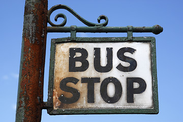 Image showing ornate bus stop sign