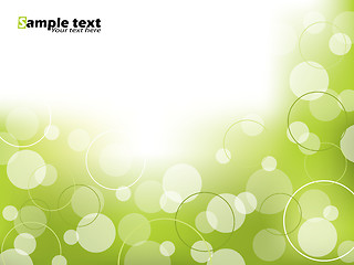Image showing Abstract green brochure design with bubbles 