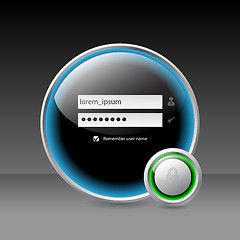 Image showing Glossy login screen