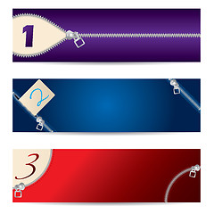 Image showing New set of zipper banners