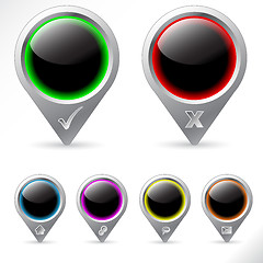 Image showing Various GPS icons